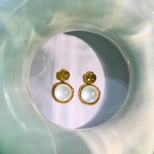 Pearl Glow Drop Earrings – Luxe Meets Nature